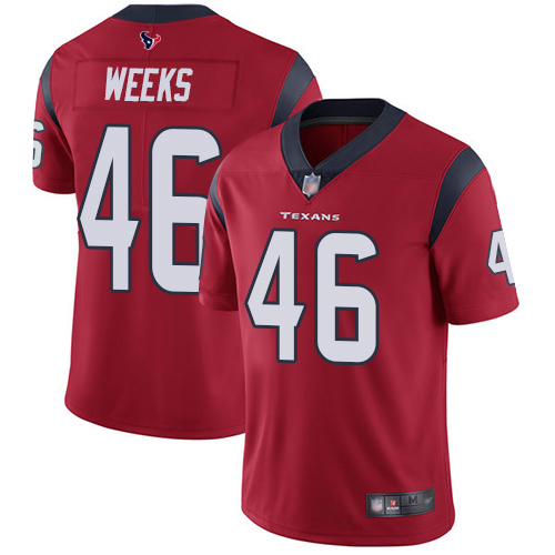 Houston Texans Limited Red Men Jon Weeks Alternate Jersey NFL Football 46 Vapor Untouchable